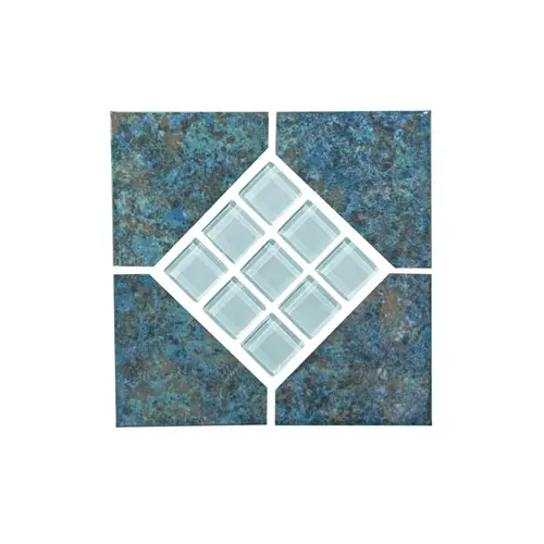 6" X 6" Porcelain Deco Tile Oceans Marine Green 6" X 6" Porcelain Deco Tile Oceans Marine Green