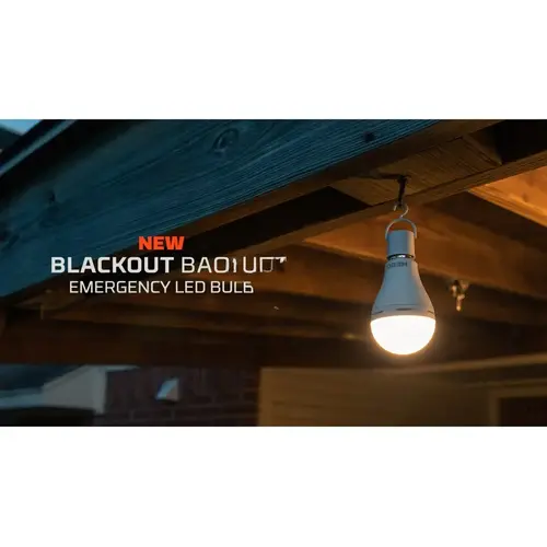 Nebo Emergency Bulb, 60 W Equivalent, E26 Screw Lamp Base, Soft White, 3000 K Color Temp