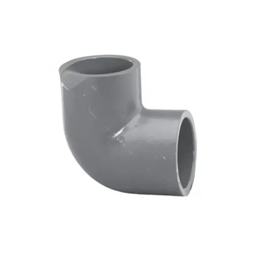 PVC SCH 80 ELBOW 90 DEGREE SLIP 1 IN Gray