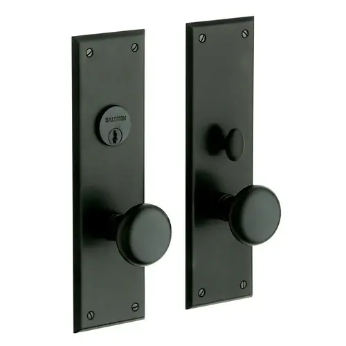 Baltimore Full Dummy Mortise Trim Satin Black Finish Baltimore Full Dummy Mortise Trim Satin Black Finish