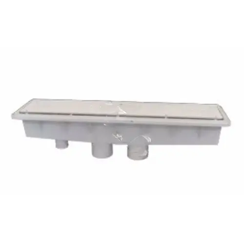 Avsc Light Gray Phx Dual Inlet Top Channel Drain Avsc Light Gray Phx Dual Inlet Top Channel Drain