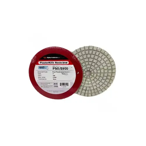 9" 100 Grit Plasterking Hook & Loop Polishing Pads Red