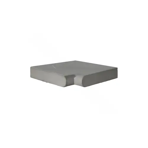 24" X 12" X 2" Inside Corner Bullnose Coping Sandblast Gray