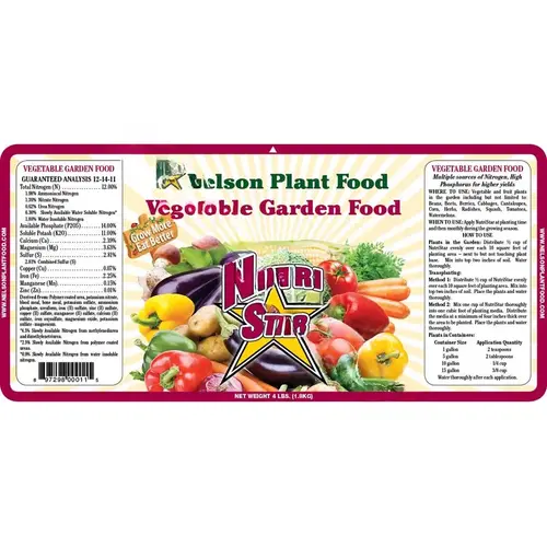 Nutri Star Veg Garden 15 Nelso 12-14-11 Veg Garden Food 15# Nutri Star Veg Garden 15 Nelso 12-14-11 Veg Garden Food 15#