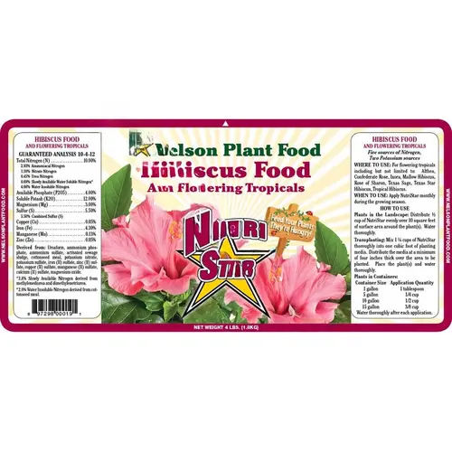 Nutri Star Hibiscus 15 Nelson 10-4-12 Hibiscus Food 15# Nutri Star Hibiscus 15 Nelson 10-4-12 Hibiscus Food 15#