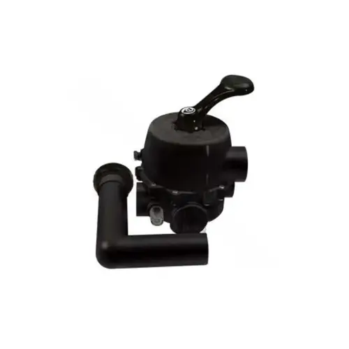 6 Way 2" Valve (black) With Piping, Union Set X 3 6 Way 2" Valve (black) With Piping, Union Set X 3