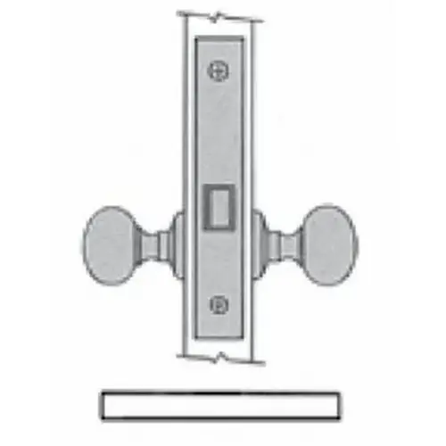 Right Hand Reverse Narrow Interior Passage Lever x Lever 1-1/2" Backset Mortise Lock Body Satin Nickel Finish Right Hand Reverse Narrow Interior Passage Lever x Lever 1-1/2" Backset Mortise Lock Body Satin Nickel Finish