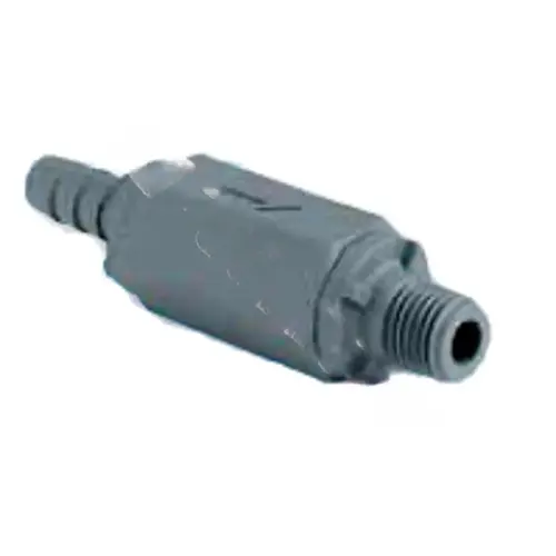 Pvc Injection Check Valve 3/8" Barb X .1/4" Npt For Rc300 Peristaltic Pumps Gray