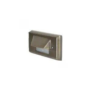 Unique VO5H-L227-FM-P Voyager 5 5" Painted Brass Hooded Flush-mount Step Light 2w 2700k