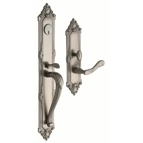 Kensington Right Hand Single Cylinder Entry Mortise Lock Trim Lifetime Satin Nickel Finish Kensington Right Hand Single Cylinder Entry Mortise Lock Trim Lifetime Satin Nickel Finish