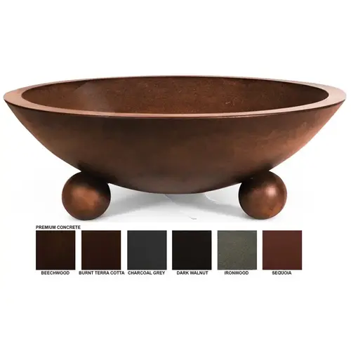 42" Dark Walnut Biltmore Concrete Fire Pit 42" Dark Walnut Biltmore Concrete Fire Pit