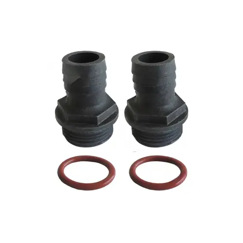 Double Barrel Htr Barbed Fitting Set W/ Orings Double Barrel Htr Barbed Fitting Set W/ Orings