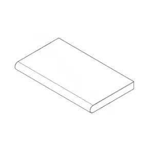 NPT Coping BN1424DGSN 14" X 24" Dove Gray Bullnose Coping Satin Finish