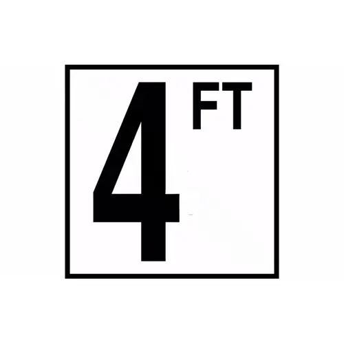 6x6 5" 4ft Smooth Bw Depth Marker 6x6 5" 4ft Smooth Bw Depth Marker