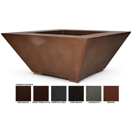 42" Dark Walnut Grand Corinthian Concrete Firepit