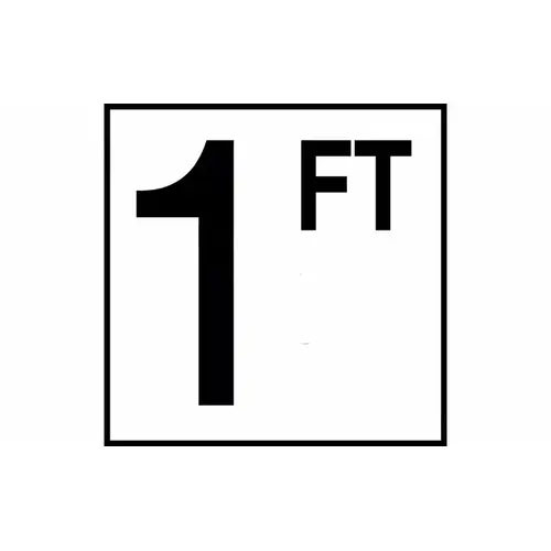 8x8 1ft Non-skid Bw Depth Marker 8x8 1ft Non-skid Bw Depth Marker