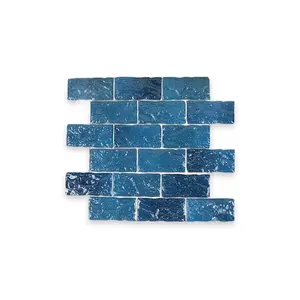 CERAVISION KATO CO LTD MASEB7 Maseb7  2x4 Ocean Blue Earthtone Brick