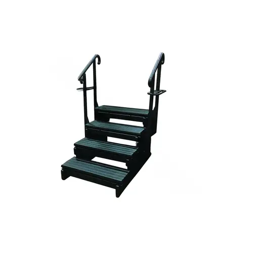 36" Black 4-tread Spa Step W/ Blk Frame 36" Black 4-tread Spa Step W/ Blk Frame