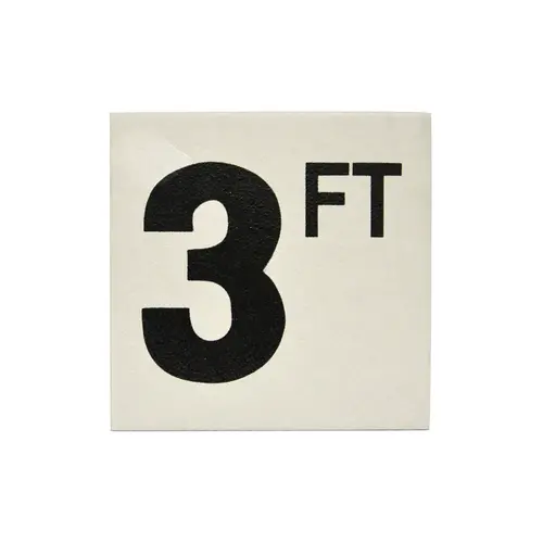 6x6 4" 3ft Non-skid Bw Depth Marker 6x6 4" 3ft Non-skid Bw Depth Marker