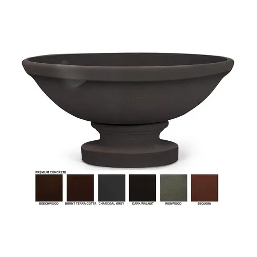 30" Charcoal Gray Banded Rim & Pedestal Firebowl 30" Charcoal Gray Banded Rim & Pedestal Firebowl