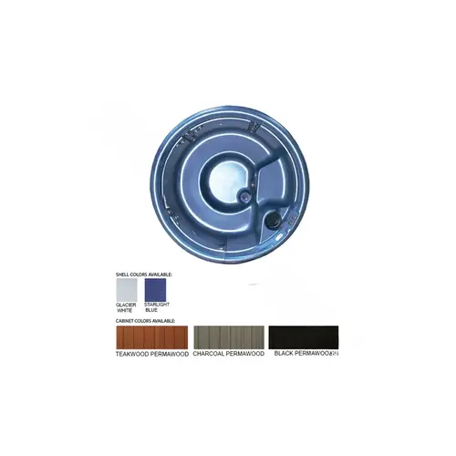 C220led Starlit Blue Charcoal Cab 220v 2hp 20 Jets 300 Gal