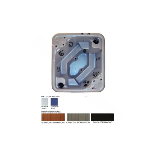 C850led Starlight Blu Charcoal Cab 2 2hp 46 Jets 500 Gal