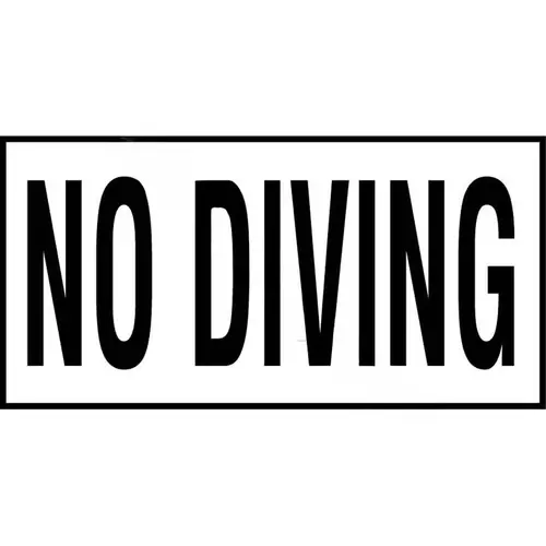 6" X 12" No Diving Tmg Skid-resistant Ceramic Tile Deck Depth Marker 6" X 12" No Diving Tmg Skid-resistant Ceramic Tile Deck Depth Marker