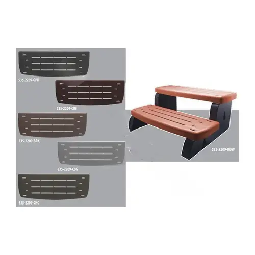33" Spa Step Assembly Bark