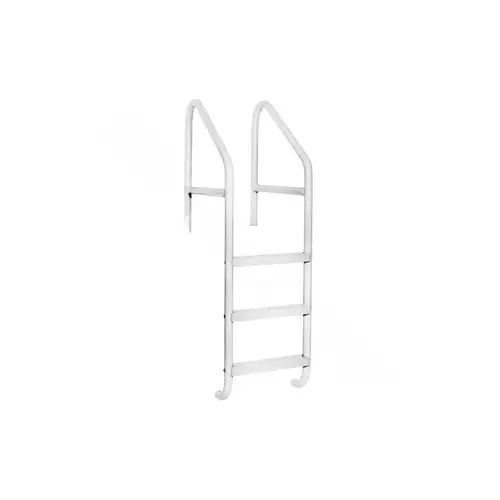 24" White 4-step Ladder W/ Crossbrace
