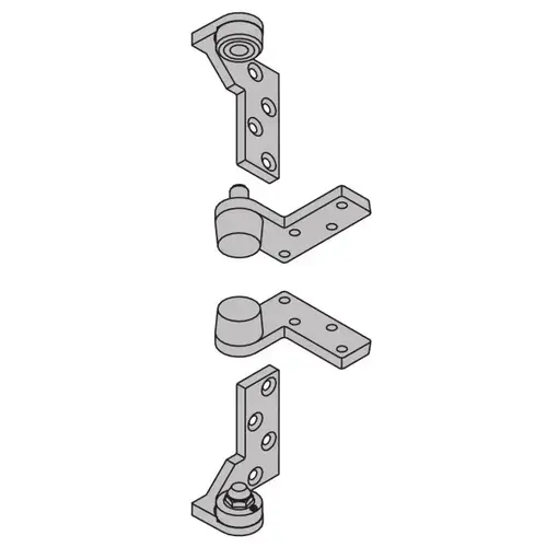 Left Hand 3/4" Offset Jamb Mount Pivot Set 200 Pound Aluminum Painted Finish