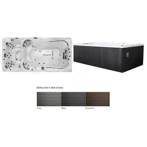 Garden Leisure Spas GLSWIMPRO19L-18-SL78 Glswimpro19l Swim Spa Silver Int/gray Ext W/ /led Jets/cover/stereo/exer Equip