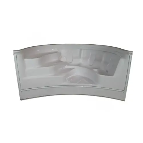 8' X 9' White Radius Swim Out Bullnose Step