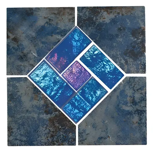 6" X 6" Aztec Tile Cobalt Deco