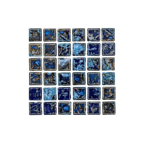 1" X 1" Volcano Glossy Tile Light Blue