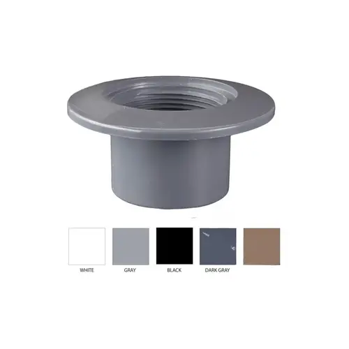 2" Fip X 2" Socket Dark Gray Insider Wall Return Fitting