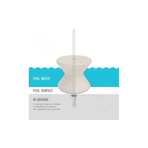 14" Cloud Signature Standard Side Table With Umbrella Hole White 14" Cloud Signature Standard Side Table With Umbrella Hole White
