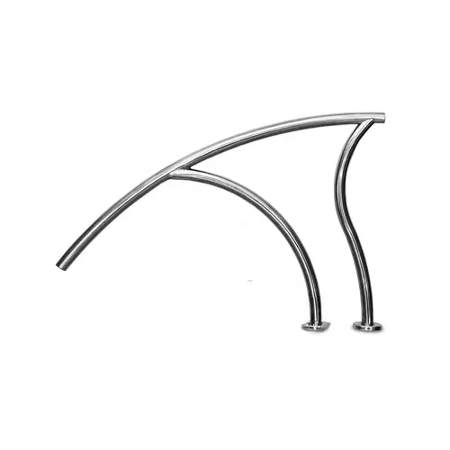 50" Marine Grade Stainless Steel 3 Bend Designer Deck To Deck Return Stair Rail