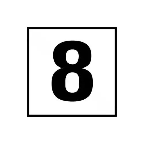 6" X 6" 8 No Skid-resistant Ceramic Tile Deck Depth Marker