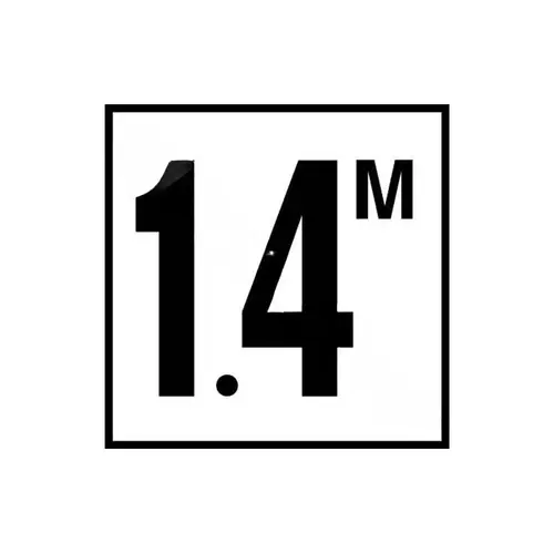 6" X 6" 1.4m Mdm Skid-resistant Ceramic Tile Deck Depth Marker 6" X 6" 1.4m Mdm Skid-resistant Ceramic Tile Deck Depth Marker