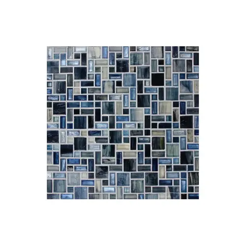 5sht/5.25sqf Milan Glass Mosaic 1.05sq/sht Dark Blue