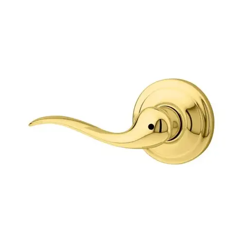 Left Hand Tustin Privacy Door Lock with 6AL Latch and RCS Strike Bright Brass by Bright Chrome Finish