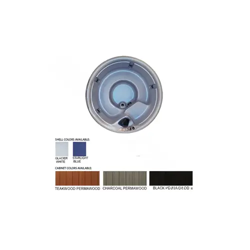 C410 White Charcoal Cabinet 110v 1hp 14 Jets 225 Gal Spa