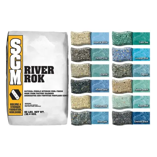 80 Lb Lucayan Blue River Rok Natural Pebble Pool Finish 80 Lb Lucayan Blue River Rok Natural Pebble Pool Finish