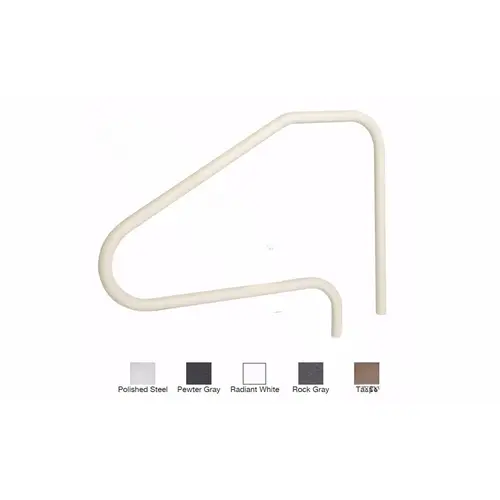 48" Taupe Sealed Steel 4 Bend Deck Mount Stair Rail