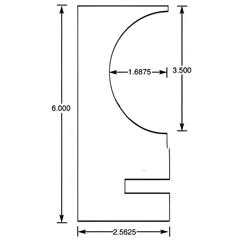 8' Sandstone Cantilver Form With White Tile Strip And Tie Wire