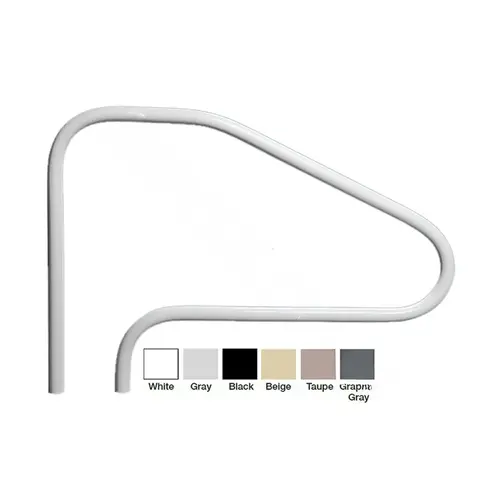 48" X 32" Graphite 4-bend Return-to-deck Bend Above Water Handrail Gray 48" X 32" Graphite 4-bend Return-to-deck Bend Above Water Handrail Gray