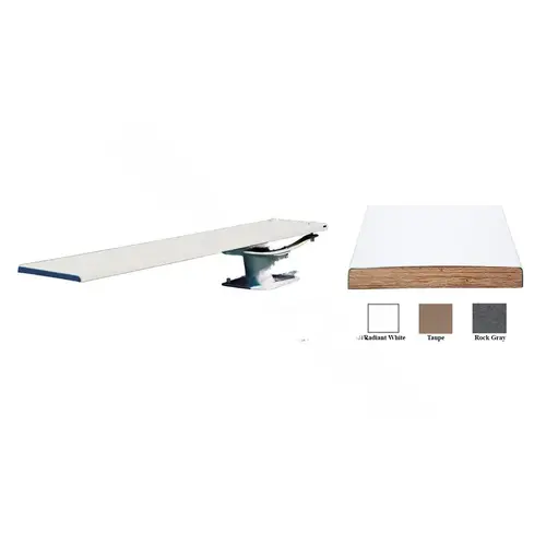 6' White Glas-hide Diving Board With Cantilever Jump Stand 6' White Glas-hide Diving Board With Cantilever Jump Stand