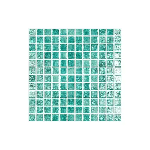1" X 1" Colors Fog Dark Caribbean Green Anti-slip Pool Tile 1" X 1" Colors Fog Dark Caribbean Green Anti-slip Pool Tile