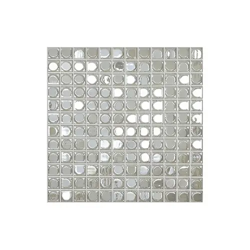 1" X 1" Aura White Iridescent Pool Tile 1" X 1" Aura White Iridescent Pool Tile