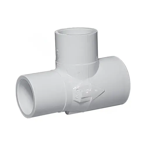 Gunite Venturi Tee #7 1" S X 1" Spigot 3/4" S White